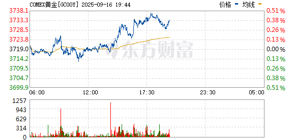 申银证券 纽约期金日内涨超1% 现报3628.20美元/盎司